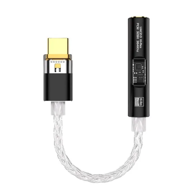 BA23 USB-C till 3,5 mm ljudadapter med inbyggd DAC