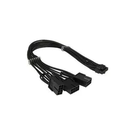 Inter-Tech GPU-02 nätadapter, 12+4-pin till 3x 8-pin PCIe, 34 cm