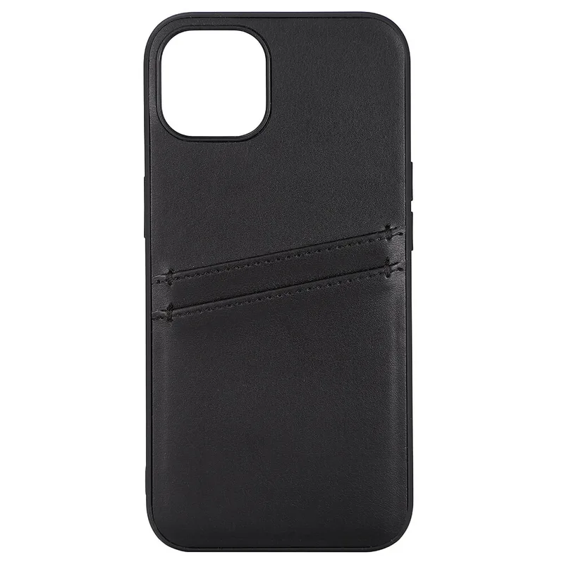 BUFFALO Back cover PU 2 card iPhone 13 Black
