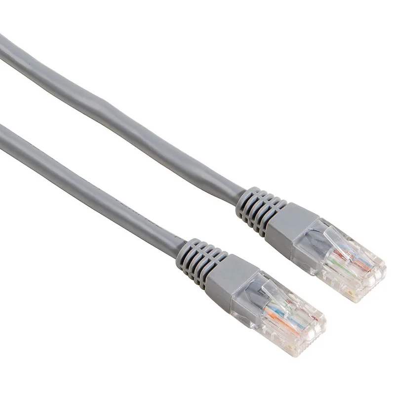 Hama nätverkskabel, korskopplad, CAT5e, oskärmad, 3 m, grå