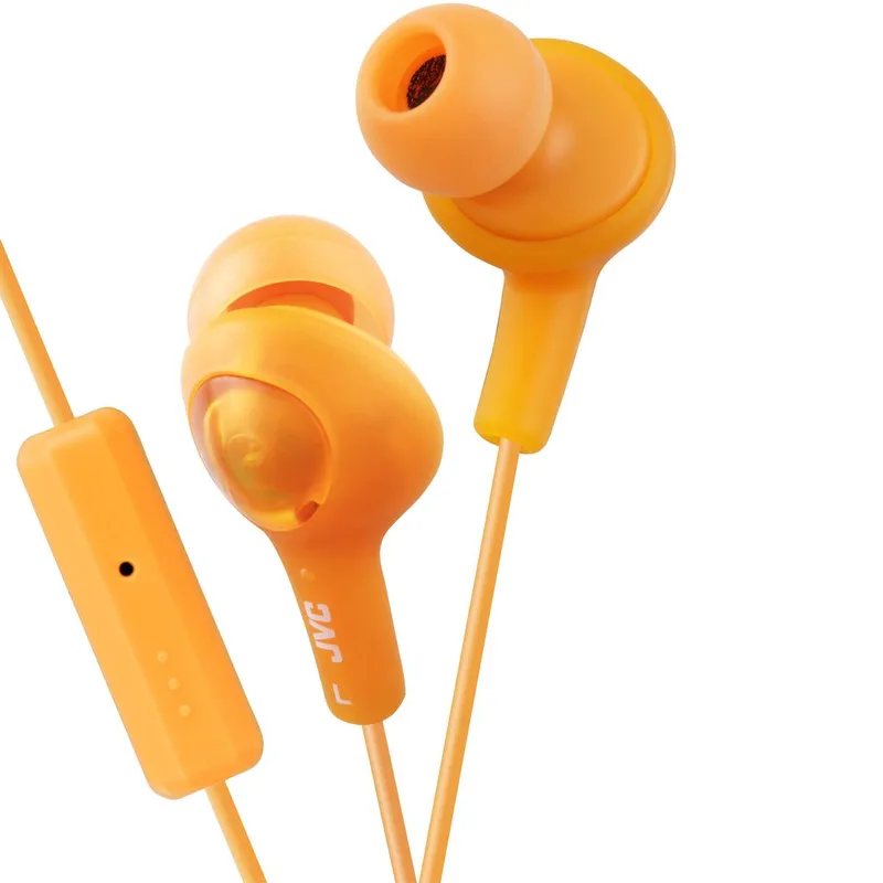 JVC FR6 Gumy Plus hörlurar med mikrofon, orange