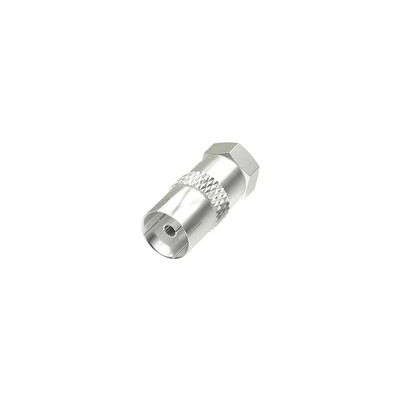 Hama 00205222 antennadapter koax hona till F-kontakt hane, silver