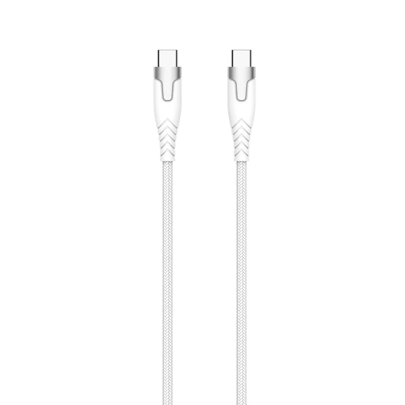 GEAR Kevlar cable PRO USB-C to USB-C 2.0 1.5m Kevlar cable with Metalhousing White