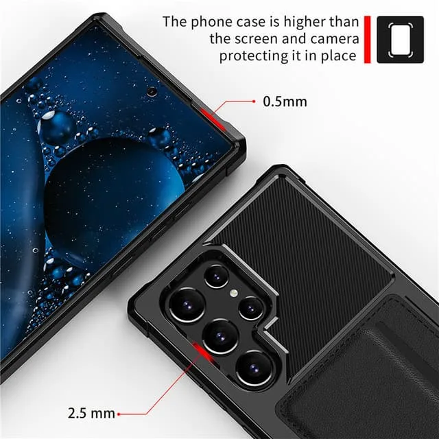 INF Skyddande Samsung S9 Plus-telefonfodral med korthållare
