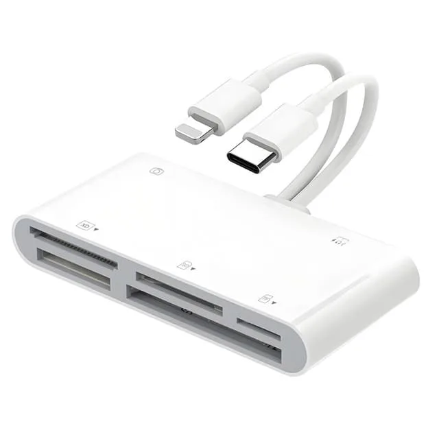 Nördic USB-C/Lightning Kortläsare 5 Slot CF
