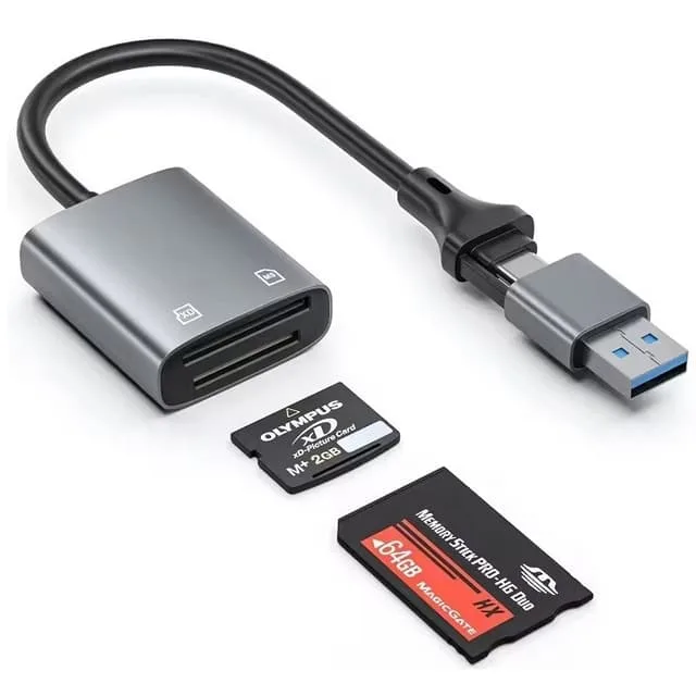 Nördic USB-C/USB-A Kortläsare 2 Slot MS