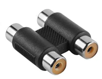 Hama adapter 2xRCA-2xRCA 2xHona-2xHona, svart