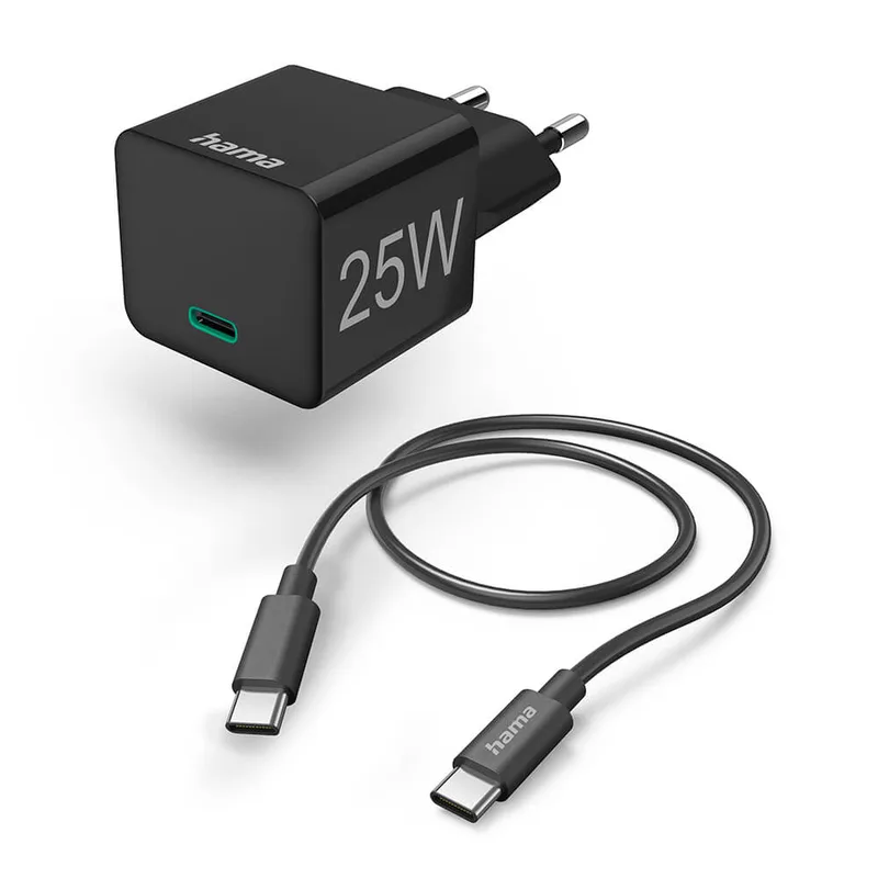 Hama Quick Charger 1x USB-C with Cable 25W PD 1.0m