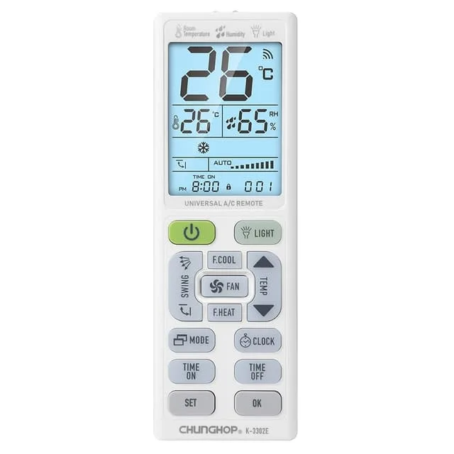 MTK Fjärrkontroll CHUNGHOP K-3302E Universal Ersättning luftkonditionering