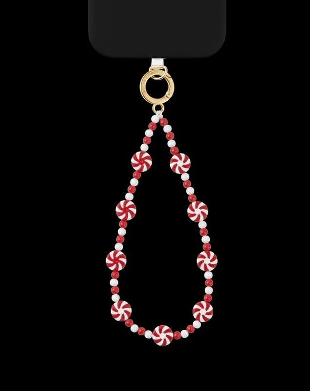 Phone Wristlet Strap Candy Cane