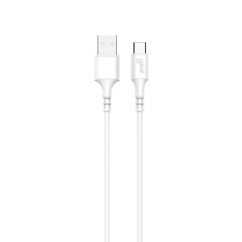 Gear Laddkabel USB-A till USB-C 2.0 1m Vit