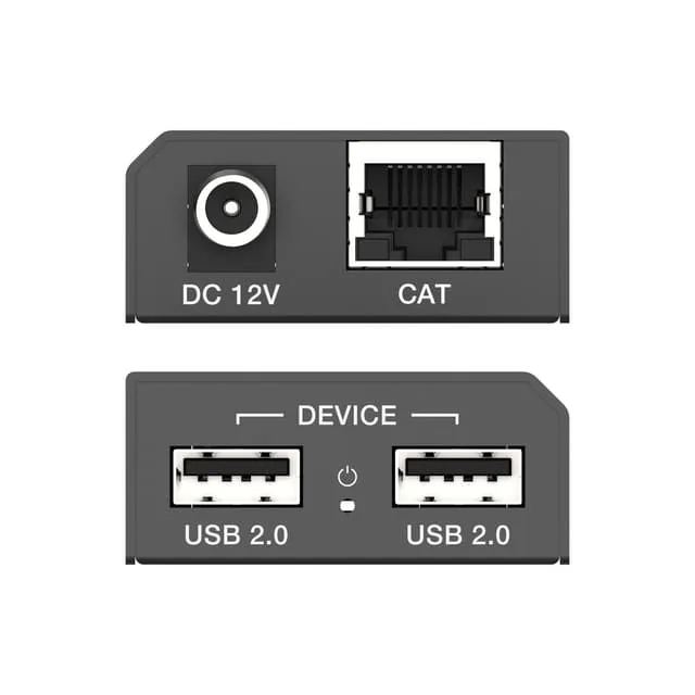 NÖRDIC USB-Förlängning Splitter 1 till 2 CAT6 100m