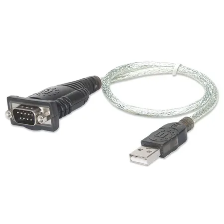 Manhattan 205146 seriekabel USB-A till DB-9, 0,45 m