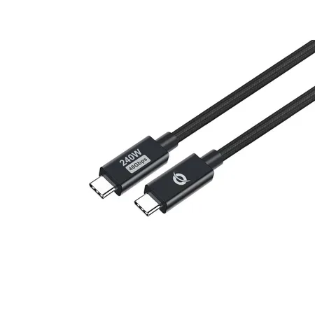 CONCEPTRONIC USB4-kabel USB-C till USB-C, 1,2 m, 5 A, 40 Gbps, svart