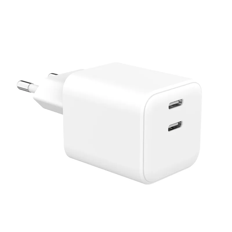 GEAR Charger 220V 2xUSB-C PD/PPS 65W GaN White