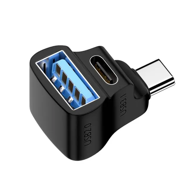 NÖRDIC USB-C 3.1 Hane till Hona Adapter för Data och Laddning 10Gbps 4K60Hz 100W PD