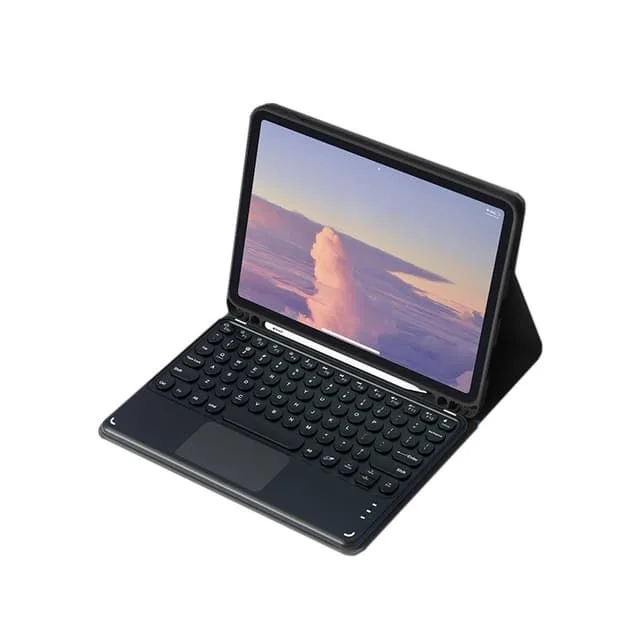 Bluetooth-tangentbordsfodral för Samsung Galaxy Tab S6 Lite Svart