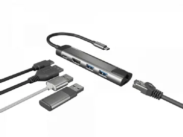 NATEC Fowler Go, USB 3.2 Gen 1 (3.1 Gen 1) Type-C, RJ-45