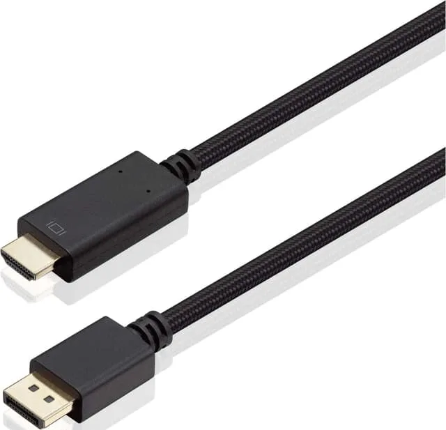 Sandstrøm DisplayPort till HDMI 1.4 flätad kabel