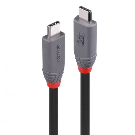Lindy USB4-kabel USB C 1,5 m 240 W 40 Gbit/s Anthra Line