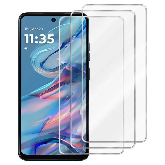 Cadorabo Motorola Moto G45 3x Skyddsglas Skyddsfilm