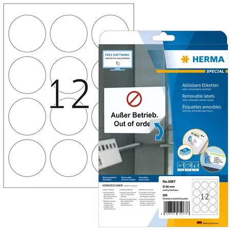 HERMA Special etiketter, matta, 300 st