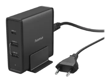 Hama Laddstation USB 3 Portar PD 5-20V/65W
