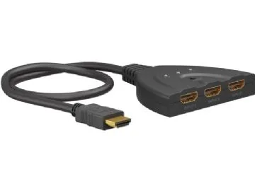 Goobay Manuell HDMI™-omkopplare 3 till 1 (4K @ 30 Hz) för att växla mellan 3x HDMI™-enheter som är anslutna till 1x HDMI™-skärm