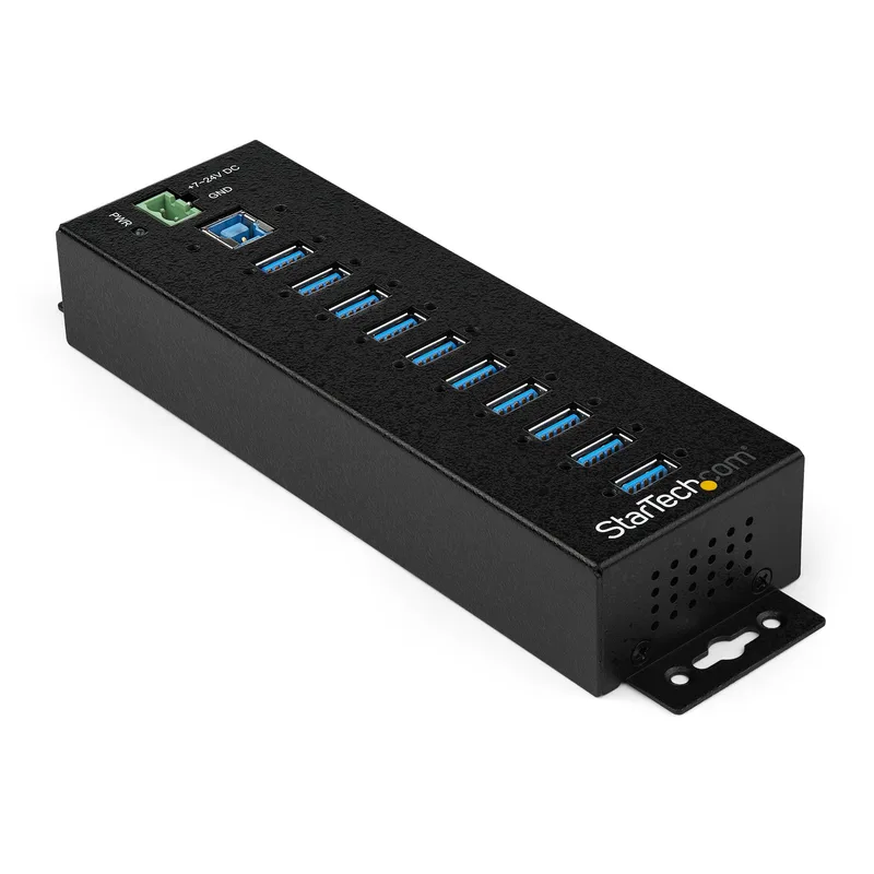 StarTech.com HB30A10AME USB 3.0-hubb, 10 portar, DIN-skena