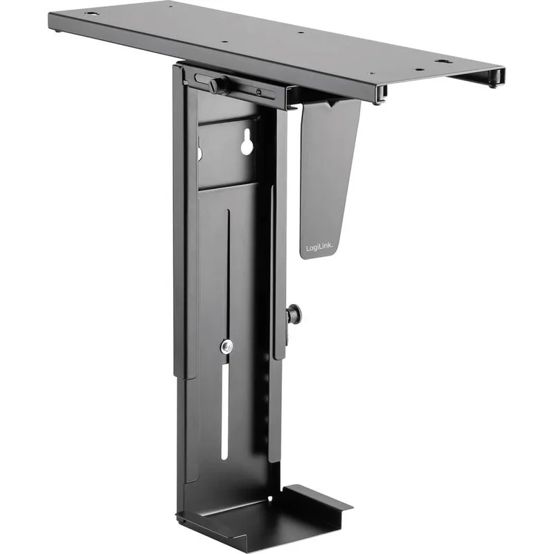 LogiLink EO0004 PC-hållare Underinbyggnad Svart Tillåten belastning upp till vikt: 10 kg