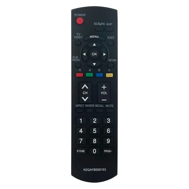 MTK Fjärrkontroll Ersättning för Panasonic N2QAYB000103