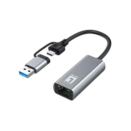 LevelOne USB-0423 nätverksadapter USB-C/USB-A, 2,5 Gigabit