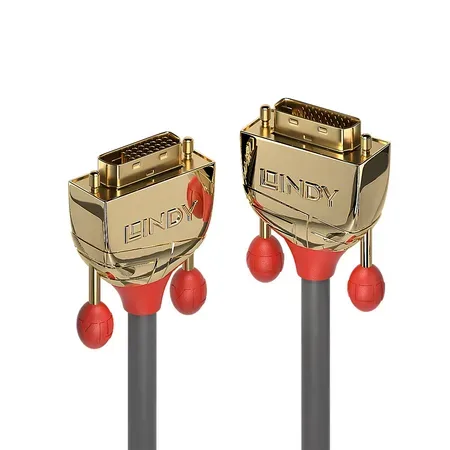 Lindy 36205 DVI-kabel 7,6 m DVI-D svart och guld