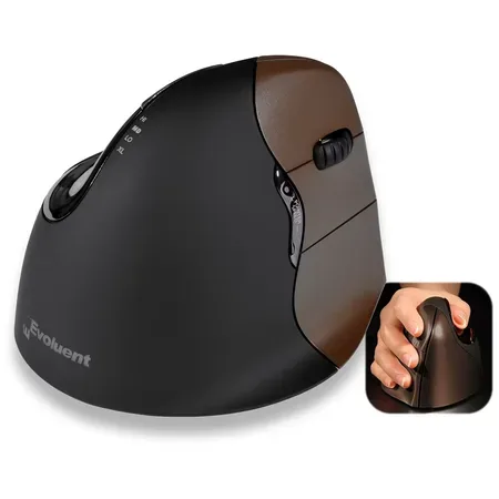 Evoluent Vertical Mouse Small, trådlös mus för högerhänta