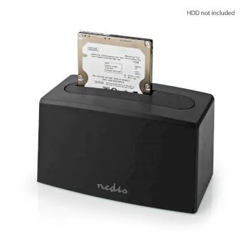 Nedis dockningsstation för hårddisk 2,5/3,5 tum, USB 3.2 Gen 1