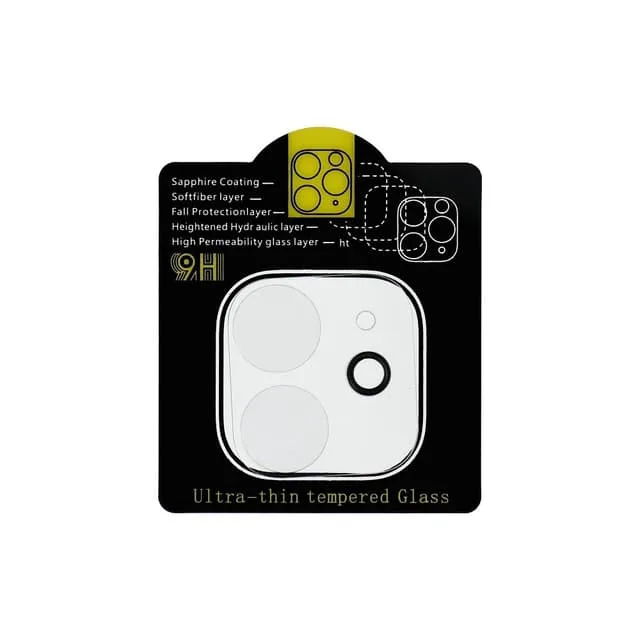 5D Full Glue Kameralinsskydd i Härdat glas för iPhone 12 Transparent