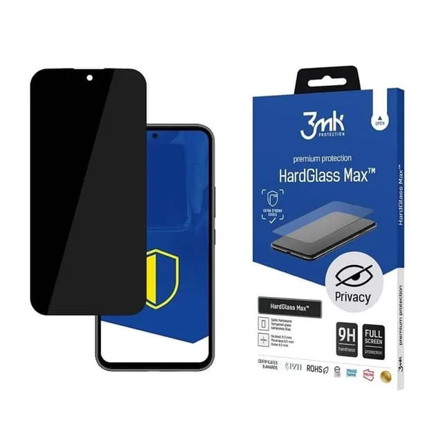 3MK Galaxy A34 5G Härdat Glas Skärmskydd Max Privacy