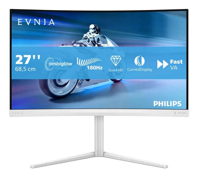 Philips Evnia 5000 27M2C5501/00 böjd skärm 27" QHD, vit