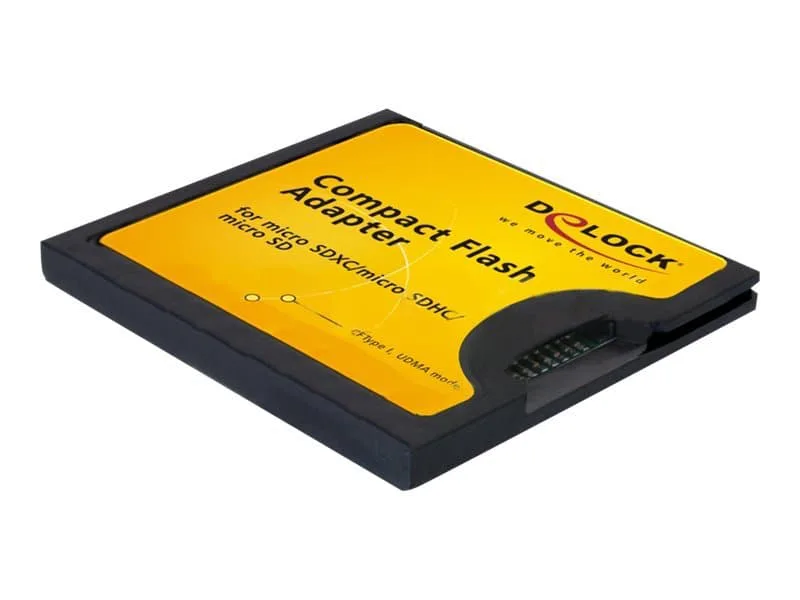 DeLOCK adapter för att kunna köra ett mSD/mSDHC/mSDXCkort i en CF-slot