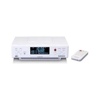 Lenco DAB+/FM köksradio med Bluetooth® LED-belysning och timer Vit