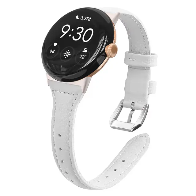 Genuine Leather Klockarmband kompatibelt med Google Pixel Watch 3 45mm