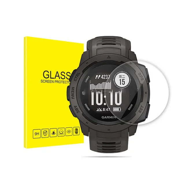 Garmin Instinct 2 Skärmskydd (2-Pack), Härdat Glas [EZ Fit]