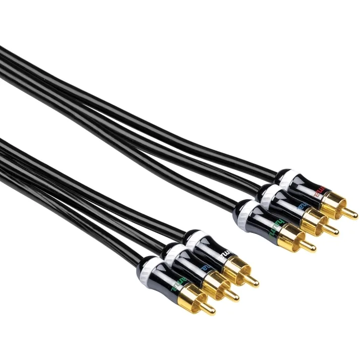 Hama Kabel 3xRCA-3xRCA Guld Svart 3m
