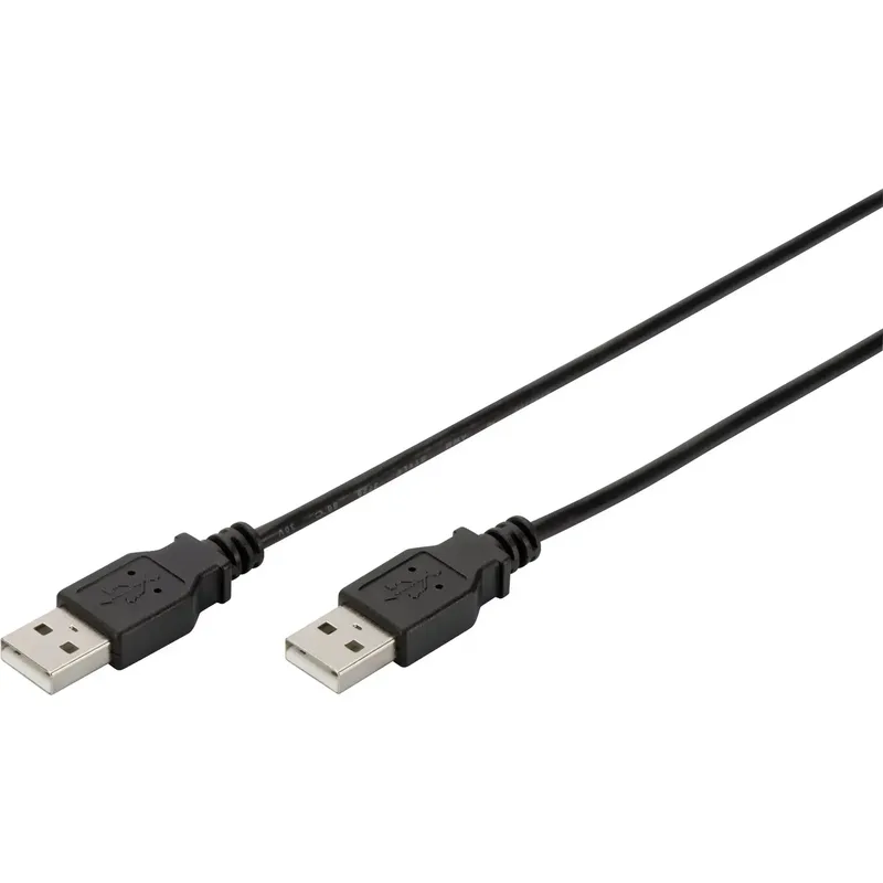 Digitus AK-300101-018-S USB-kabel USB 2.0, 1,8 m, USB-A, svart