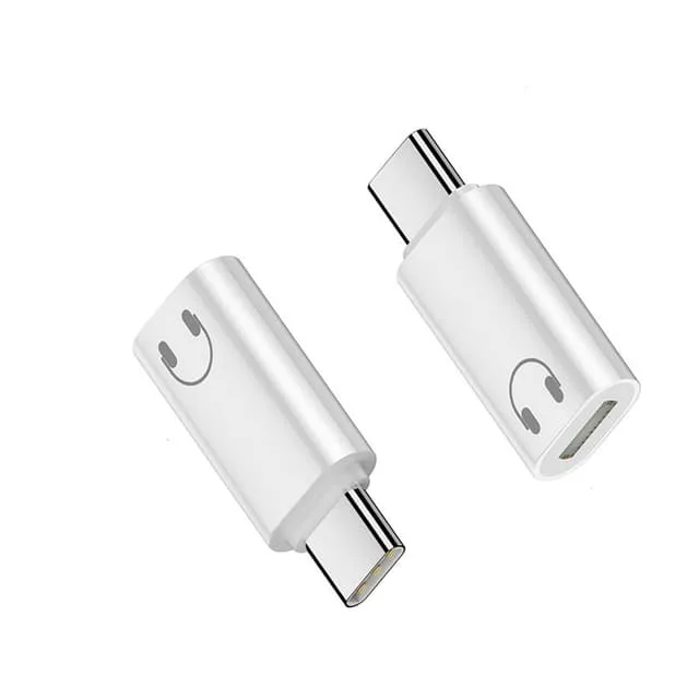 Lightning hona till USB-C hane hörlursadapter