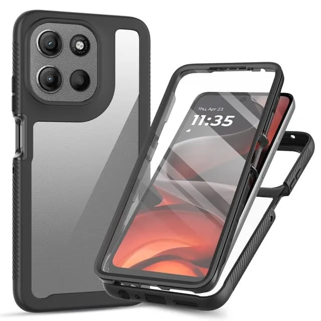 SKALO Motorola Moto G56 5G Shockproof Clear Hybrid+Skärmskydd Skal