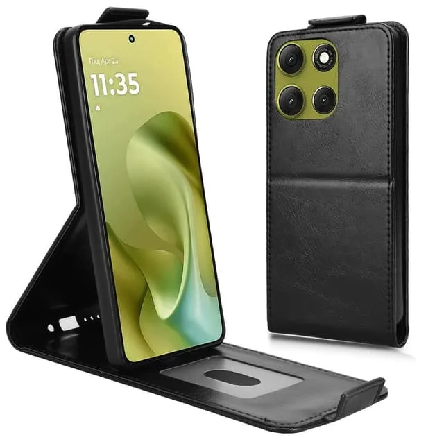 SKALO Motorola Moto G86 Power 5G Vertical PU-Läder Skal