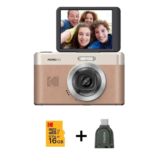 Kodak Pixpro C1 digitalkamera, 13 MP, brun