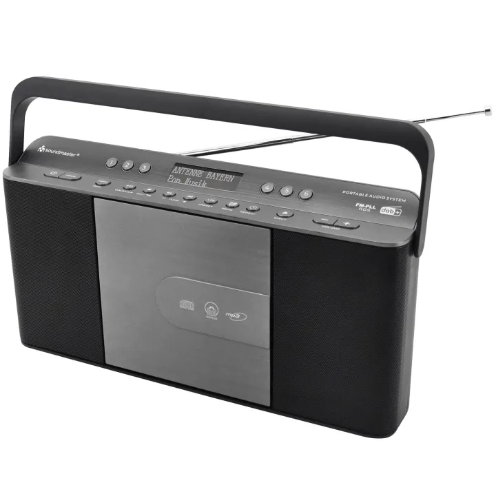 Soundmaster Boombox CD Radio FM Snabbval RCD1870SW Svart/Silvergrå