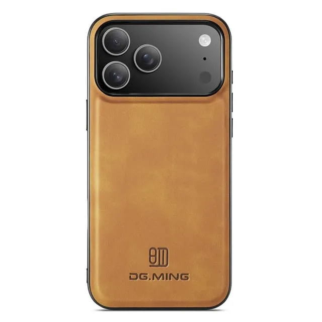 DG Ming iPhone 17 Pro Premium PU-Läder Hybrid Skal